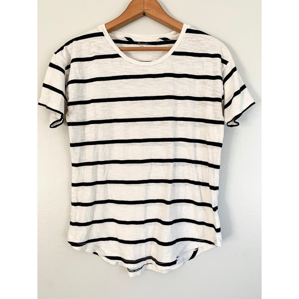 Madewell Whisper Cotton Striped Crewneck Tee Small
